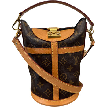 Women's Monogram Duffle Bucket Handbag Brown