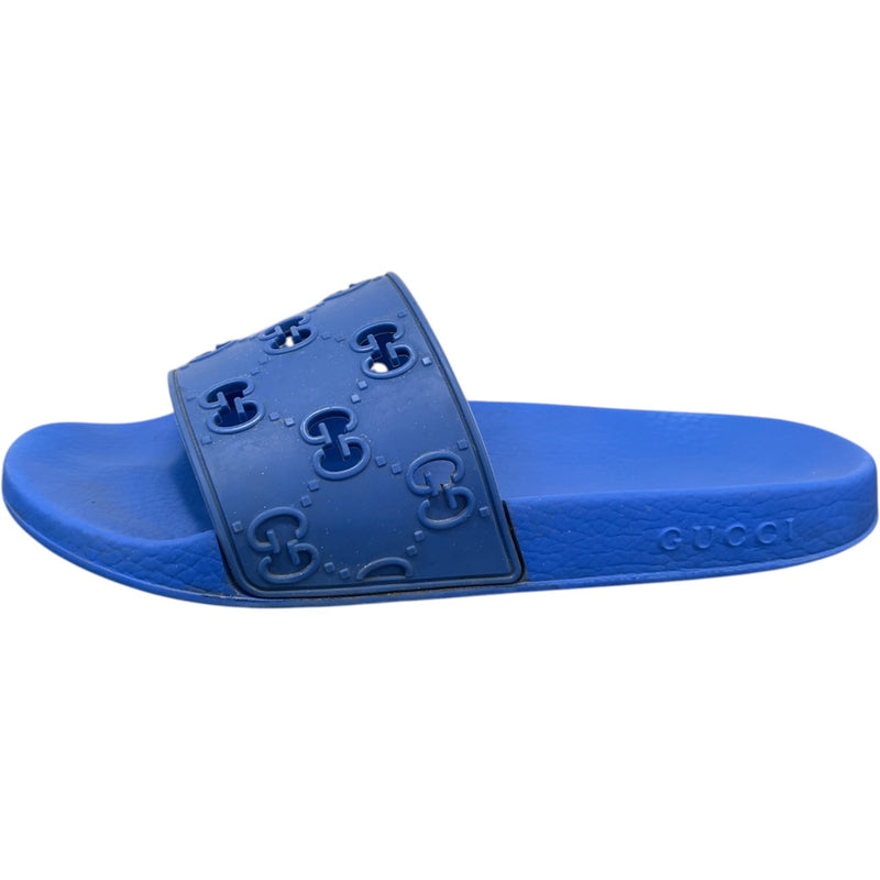 Men's GG Supreme Slides Blue Size UK 9 / EU 43