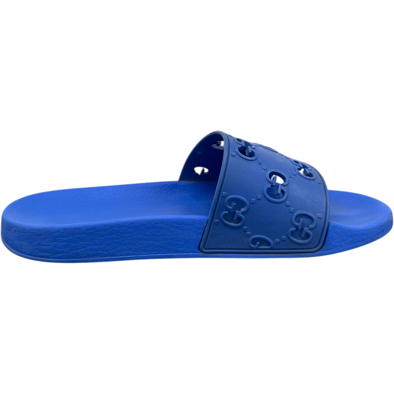 Men's GG Supreme Slides Blue Size UK 9 / EU 43
