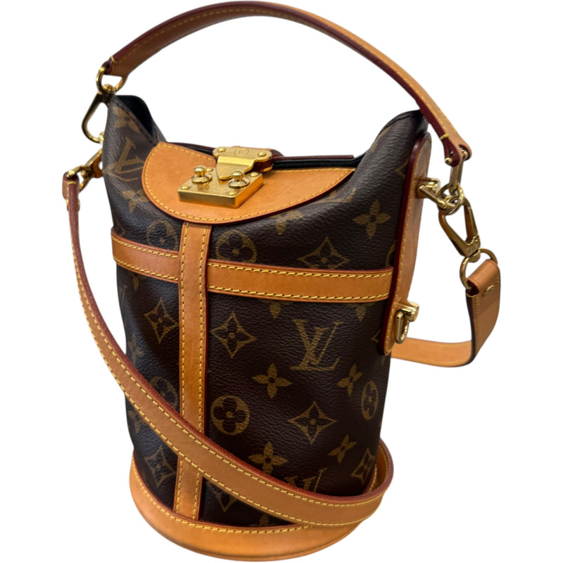 Women's Monogram Duffle Bucket Handbag Brown