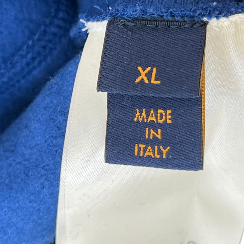 Men's Monogram Circle Cut Hoodie Blue Size L