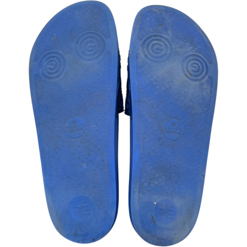 Men's GG Supreme Slides Blue Size UK 9 / EU 43