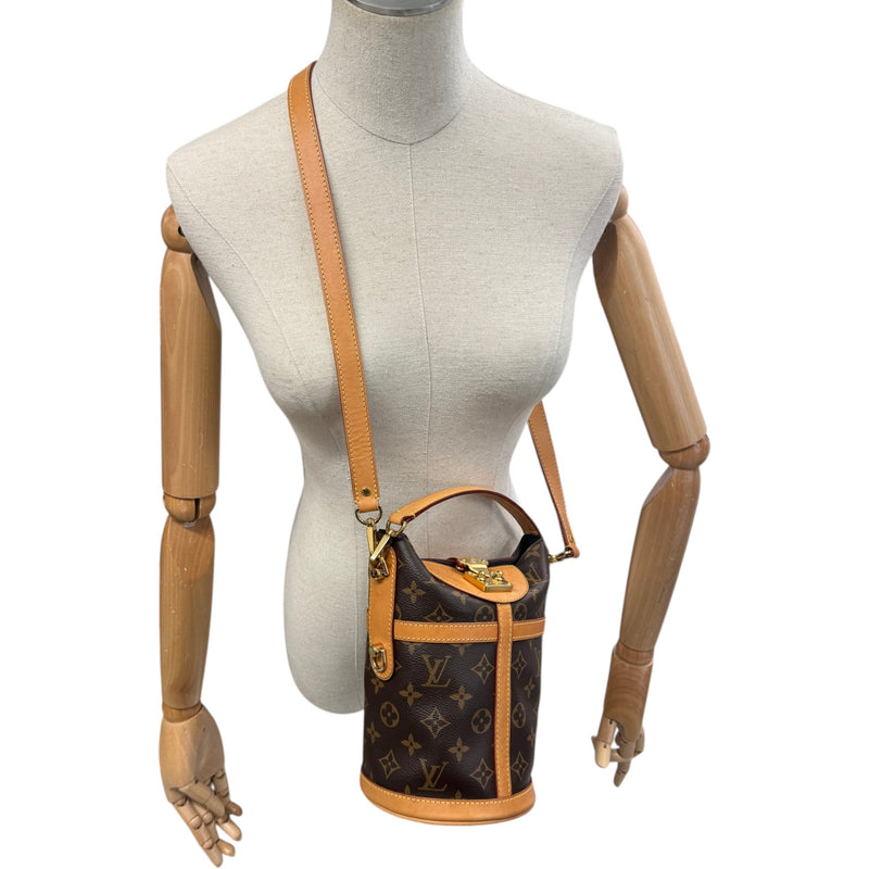 Women's Monogram Duffle Bucket Handbag Brown