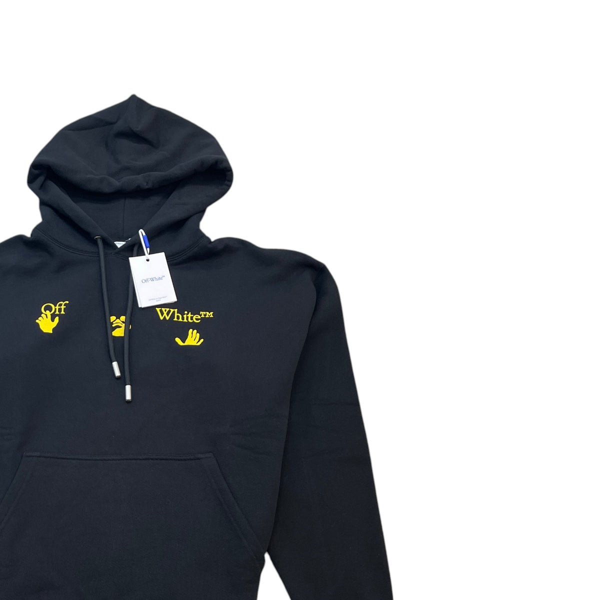 Men's Logo Print Hoodie Black Size M - Photo 3