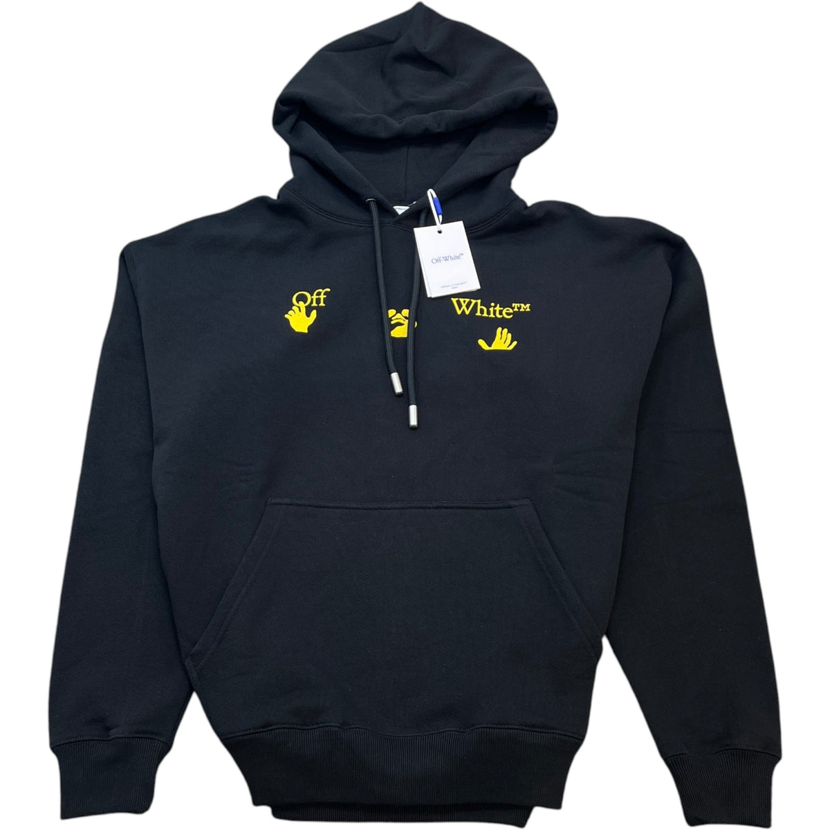 Men's Logo Print Hoodie Black Size M - Photo 1