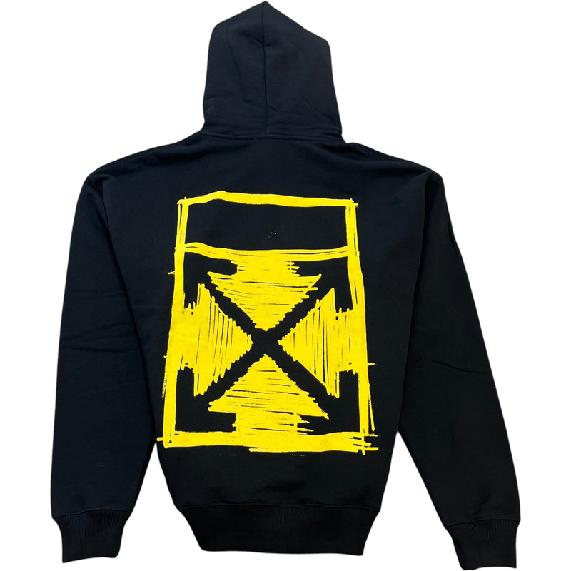 Men's Logo Print Hoodie Black Size M
