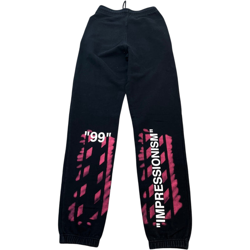 Men's Logo Print Joggers Black Size XS