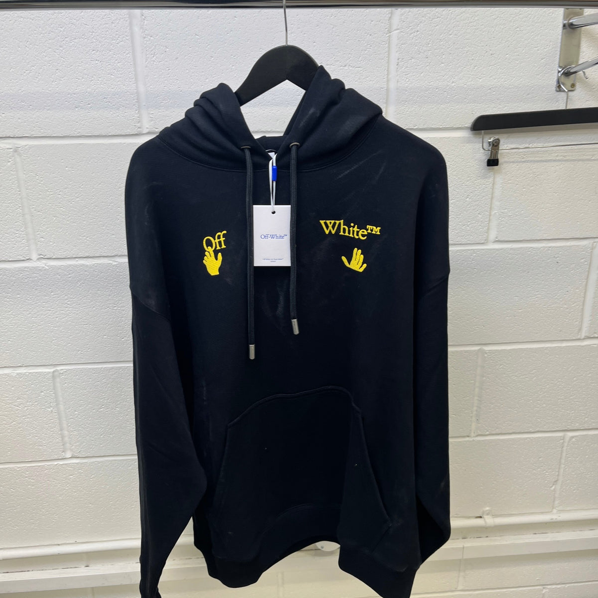 Men's Logo Print Hoodie Black Size XL - Photo 6