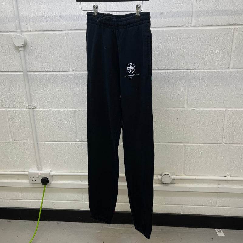 Men's Logo Print Joggers Black Size XS