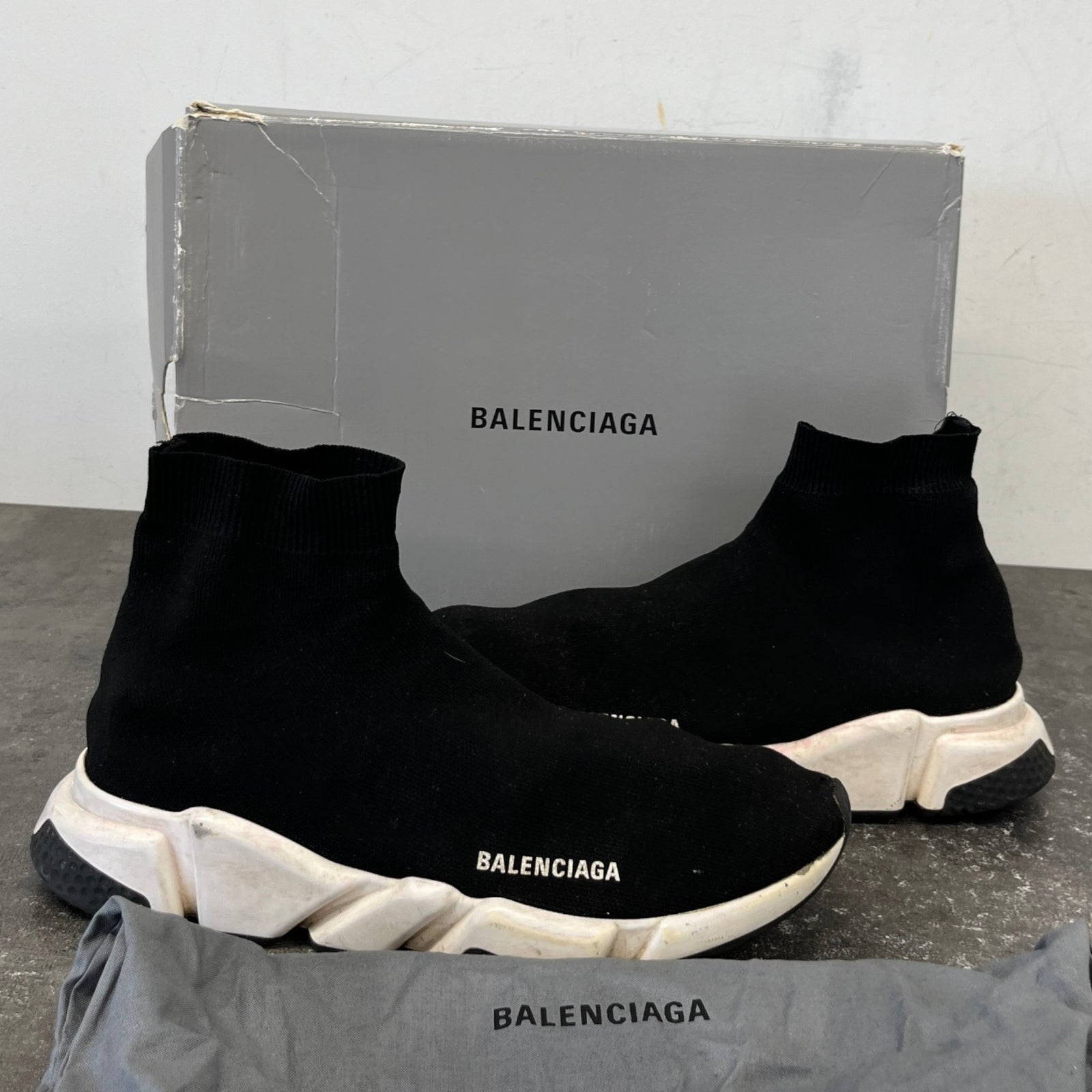 Men's Speed Sock High Trainers Black Size UK 9 / EU 43 - Photo 11