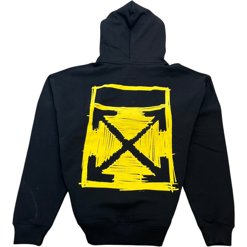 Men's Logo Print Hoodie Black Size XL