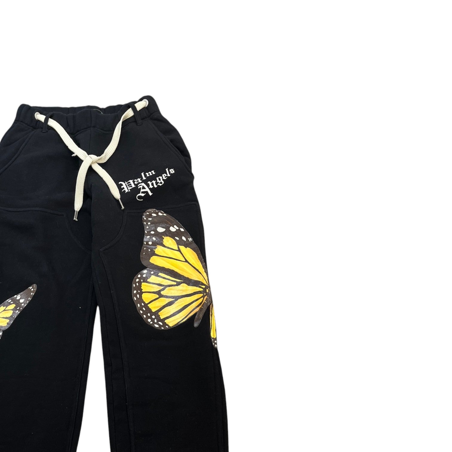 Men's Butterfly Motif Tapered Joggers Black Size S - Photo 3