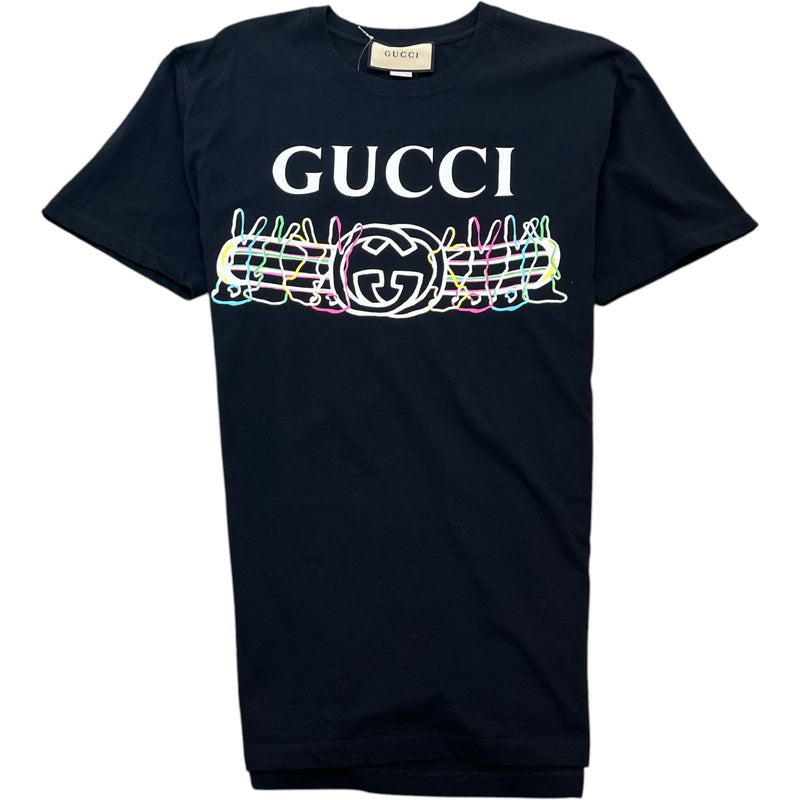 Men's Logo Print T-Shirt Black Size M