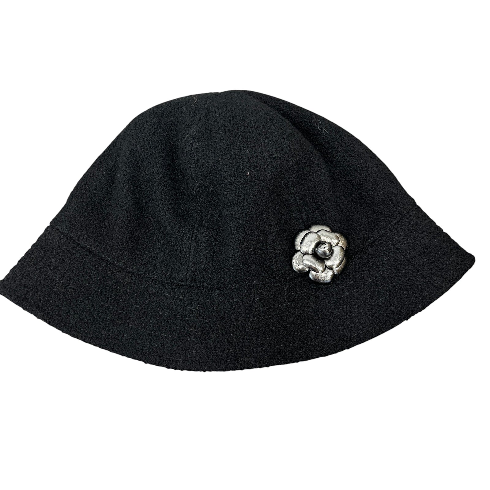 Women's Camellia Logo Bucket Hat Black - Photo 3