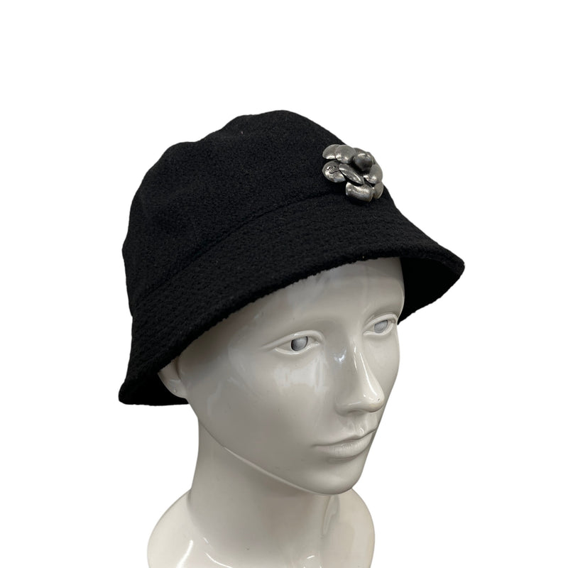 Women's Camellia Logo Bucket Hat Black