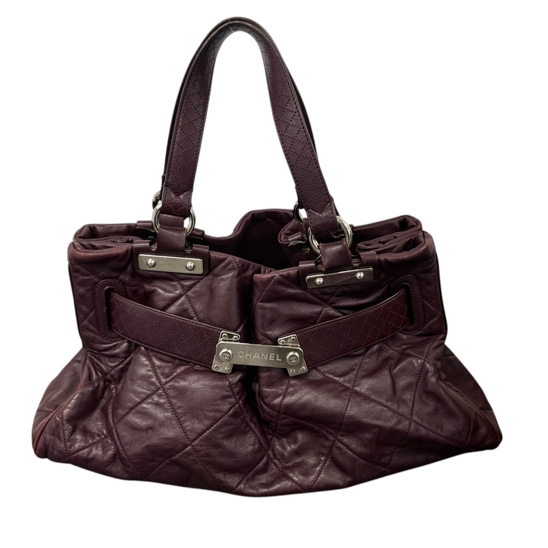 Women's Paris-Londres Door Latch Tote Handbag Burgundy