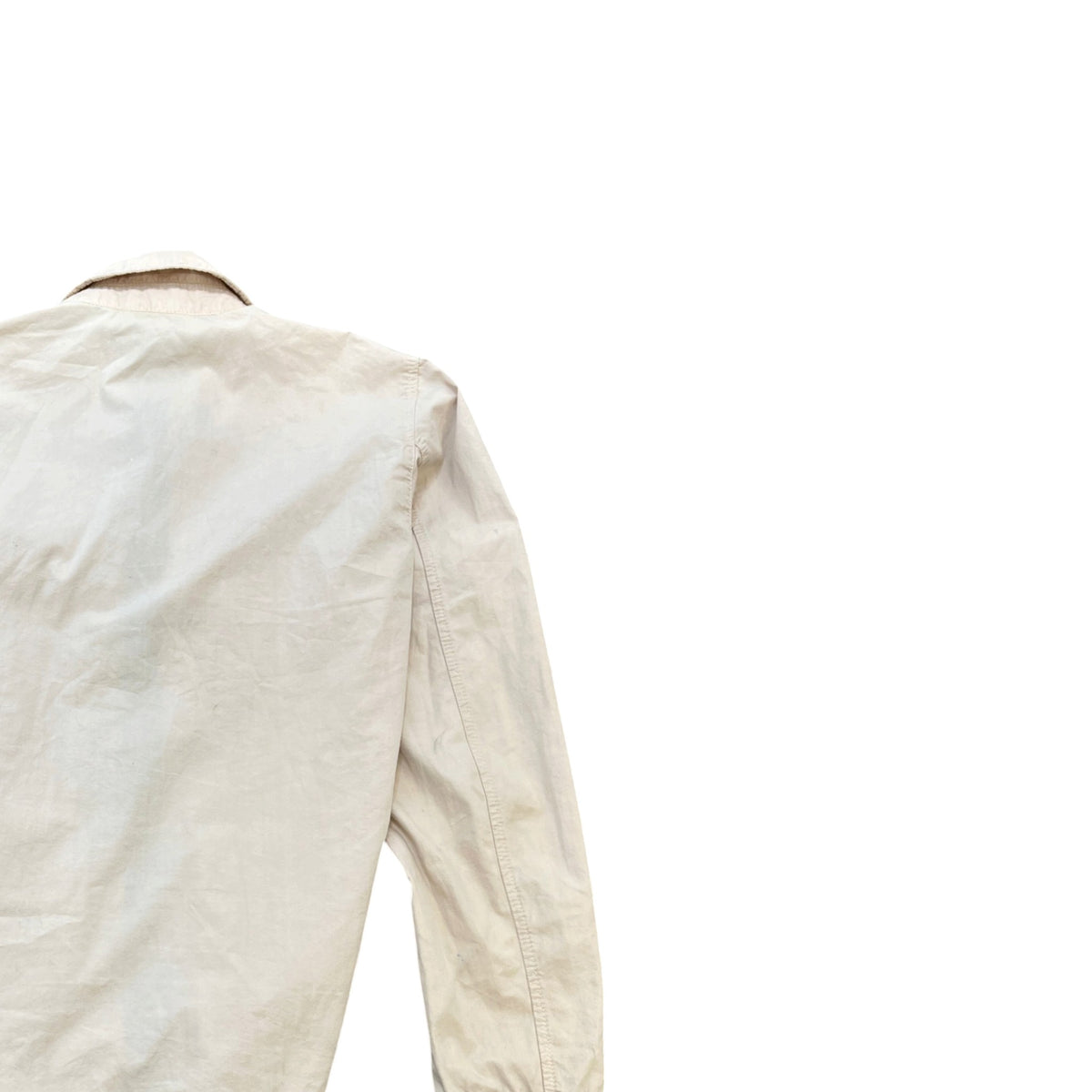 Men's Applique Logo OverShirt Beige Size M - Photo 4