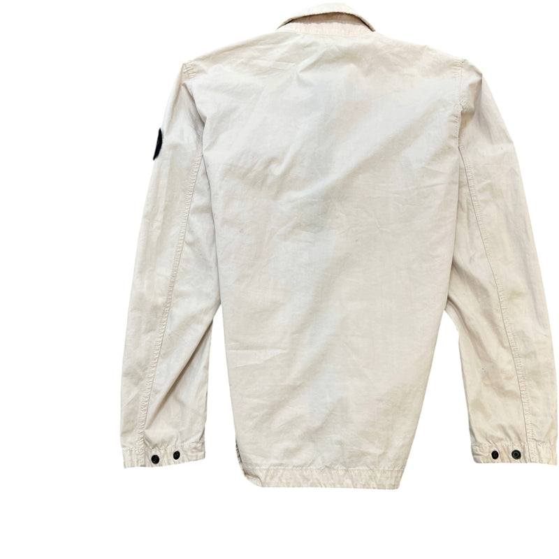 Men's Applique Logo OverShirt Beige Size M