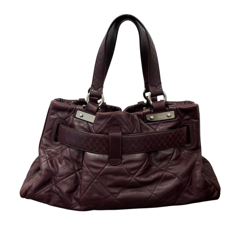 Women's Paris-Londres Door Latch Tote Handbag Burgundy