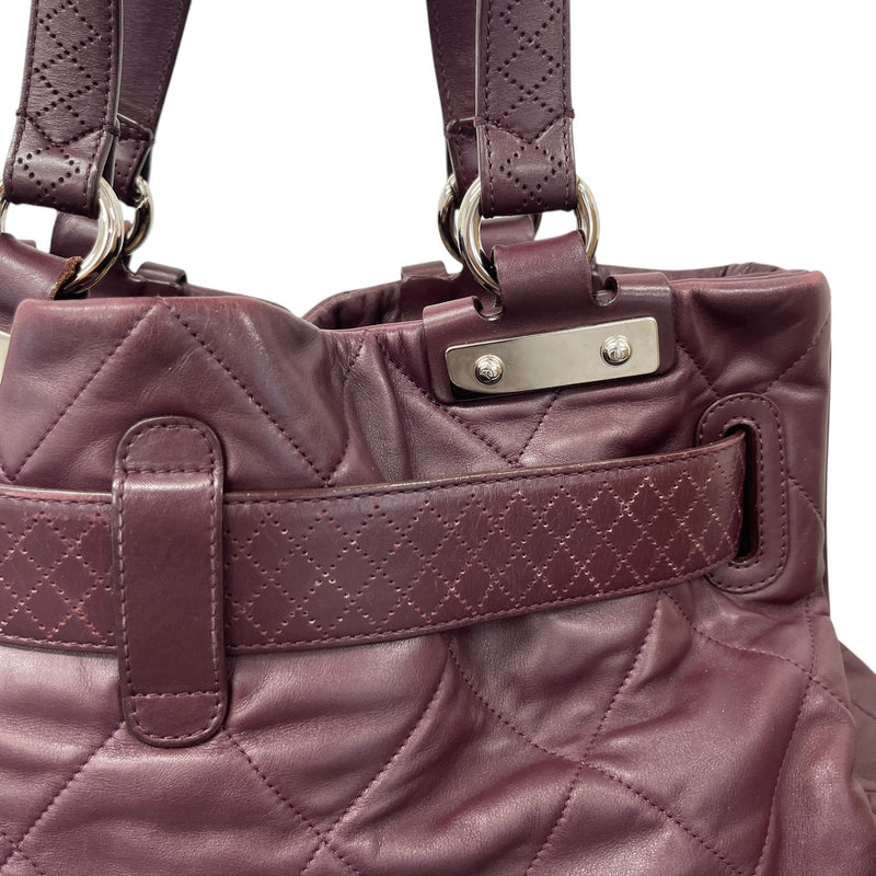 Women's Paris-Londres Door Latch Tote Handbag Burgundy
