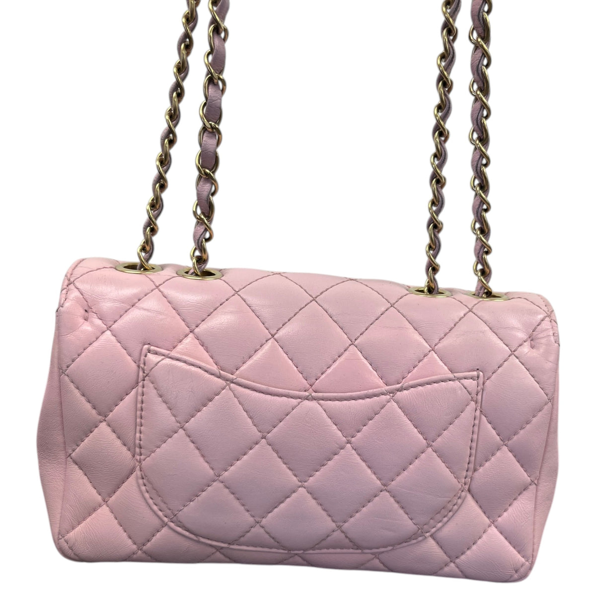 Women's Mini Lambskin Mademoiselle Chic Flap Handbag Pink - Photo 3