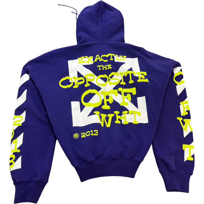 Men's Opposite Arrow Boxy Hoodie Purple Size M