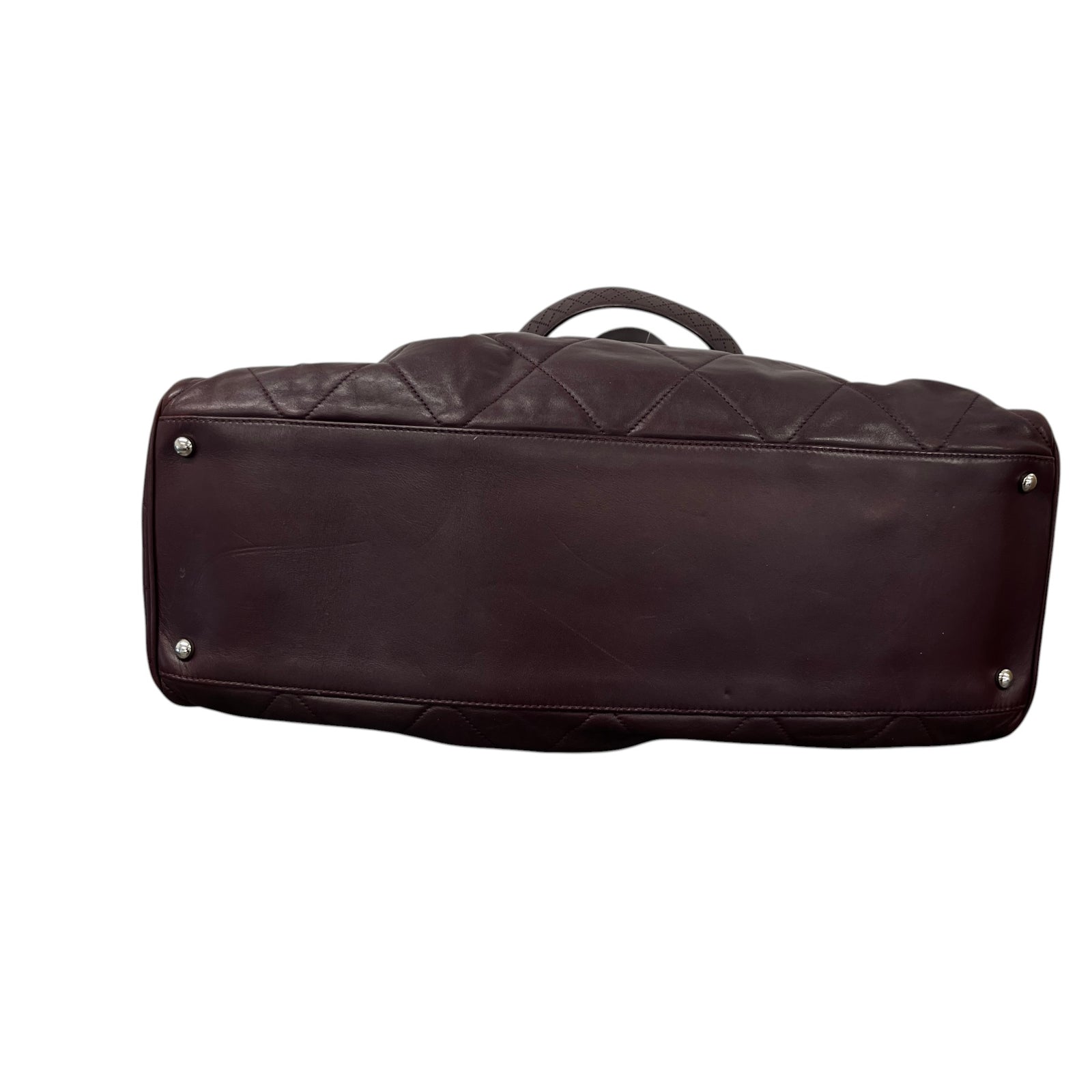 Women's Paris-Londres Door Latch Tote Handbag Burgundy - Photo 10