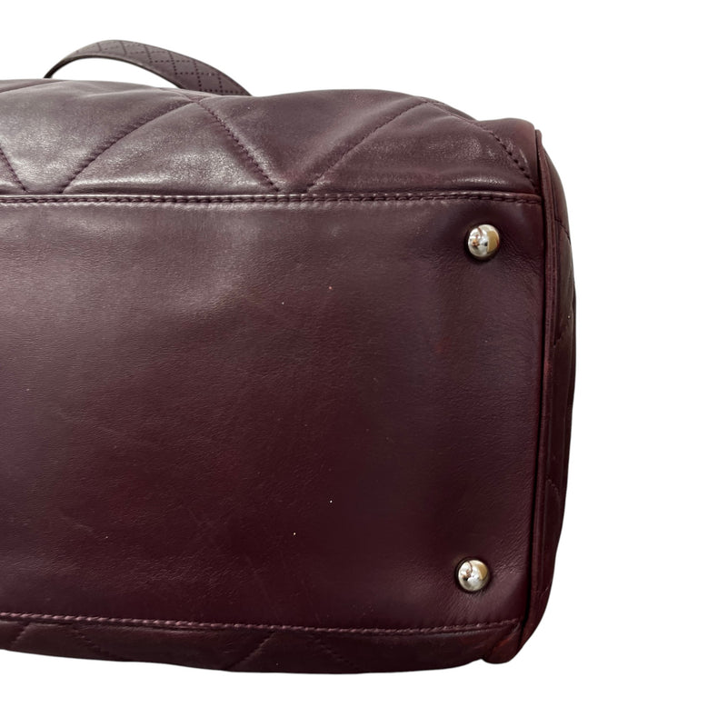 Women's Paris-Londres Door Latch Tote Handbag Burgundy