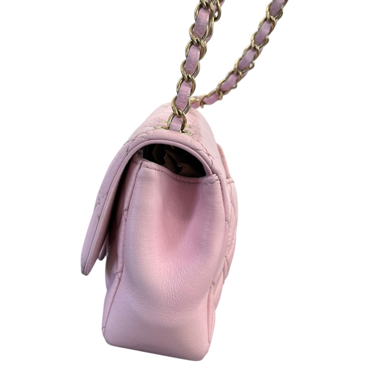 Women's Mini Lambskin Mademoiselle Chic Flap Handbag Pink - Photo 7