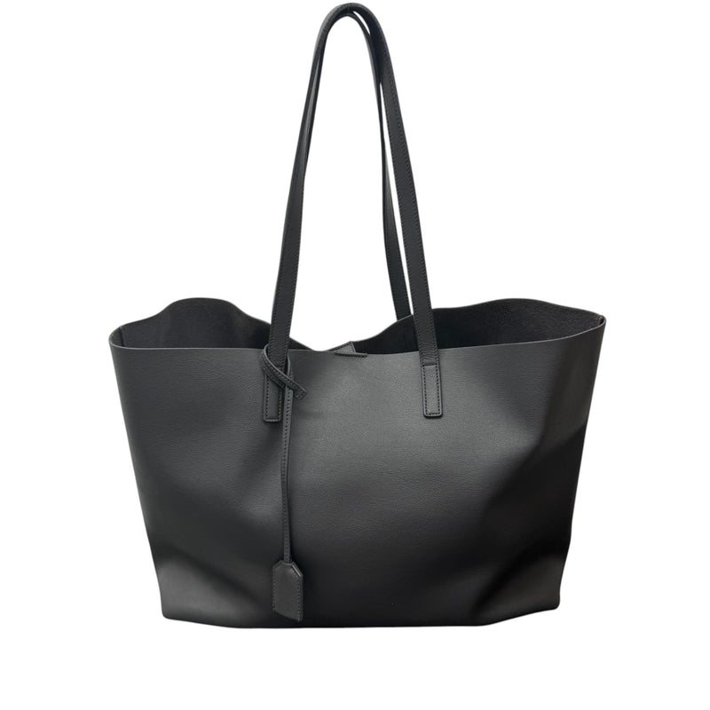 Women's East/West Leather Tote Handbag Grey