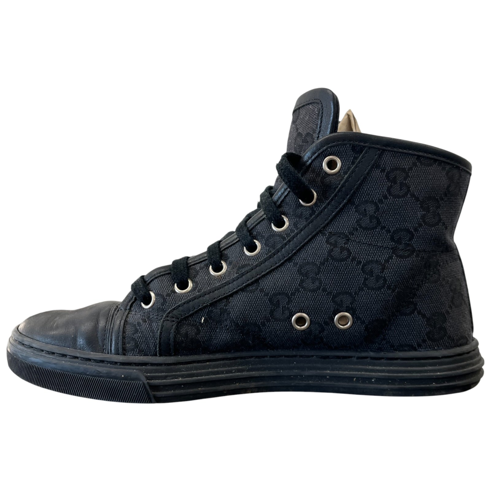 Women's Gg Monogram High Trainers Black Size EU 37 / UK 4 - Photo 2