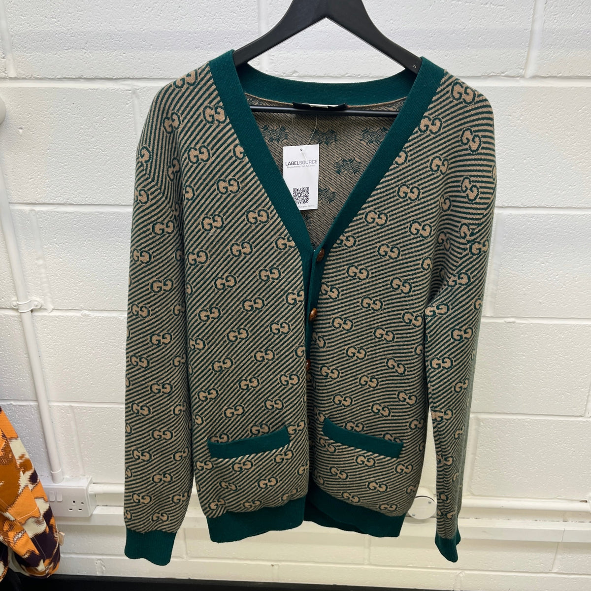 Men's GG Supreme Cardigan Green Size M - Photo 6