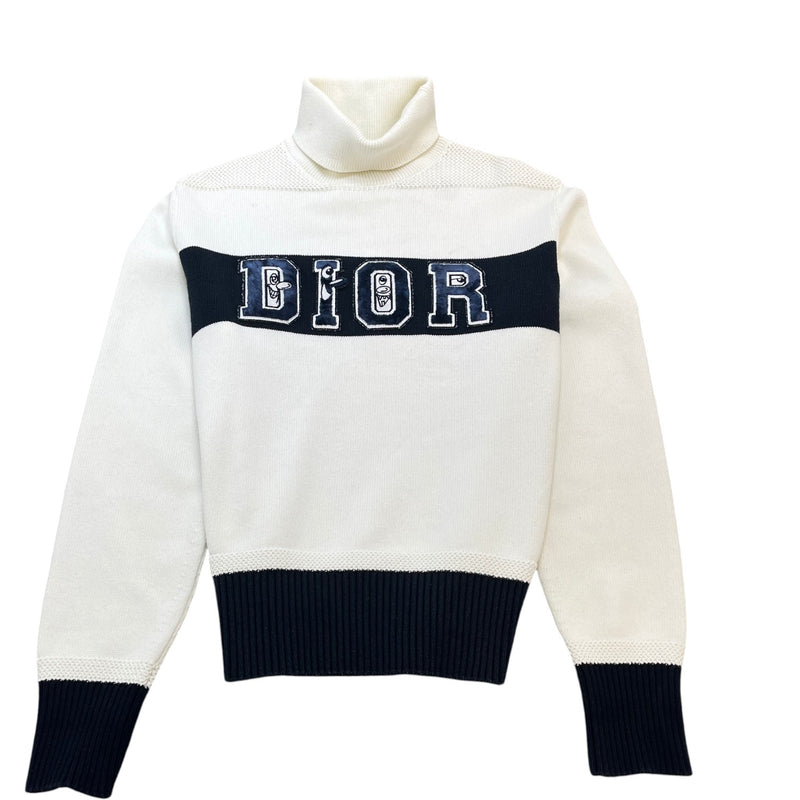 Men's X Kenny Scharf Turtleneck Jumper Cream Size XL