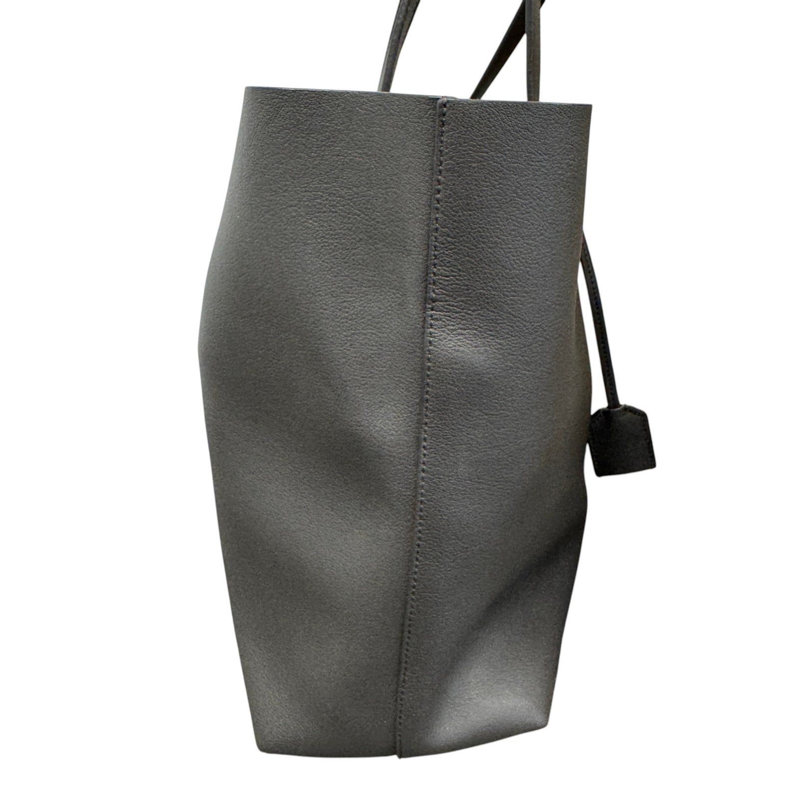 Women's East/West Leather Tote Handbag Grey - Photo 5