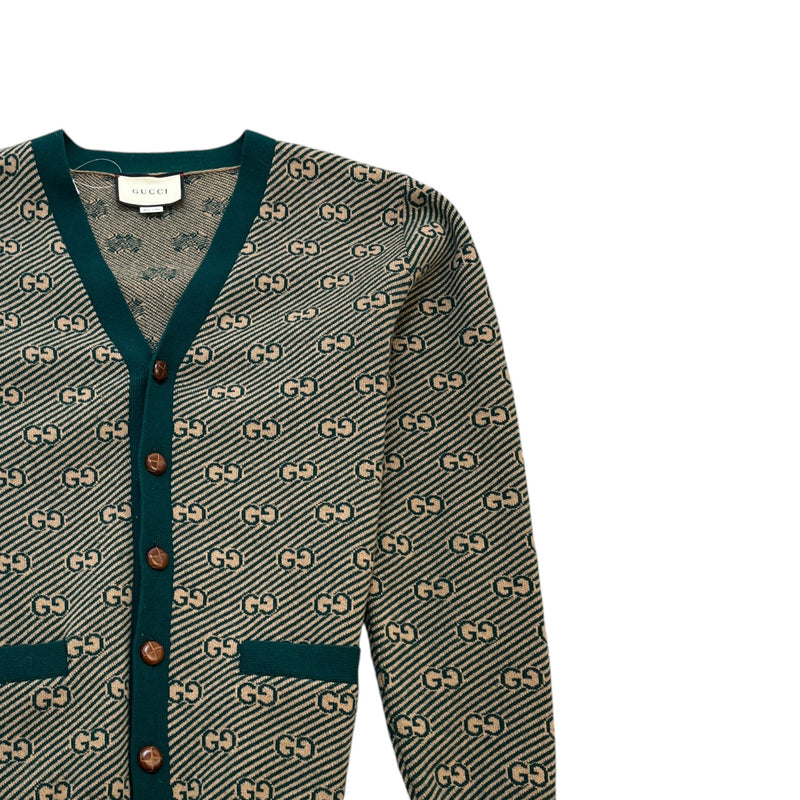 Men's GG Supreme Cardigan Green Size M