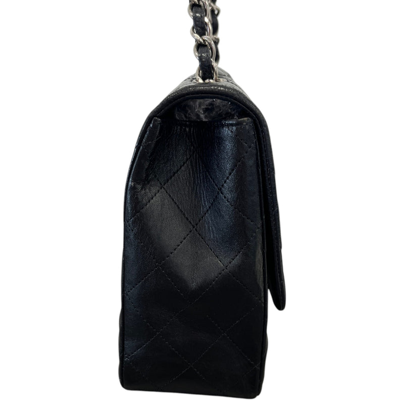 Women's Classic Double Flap Jumbo Lambskin Handbag Black