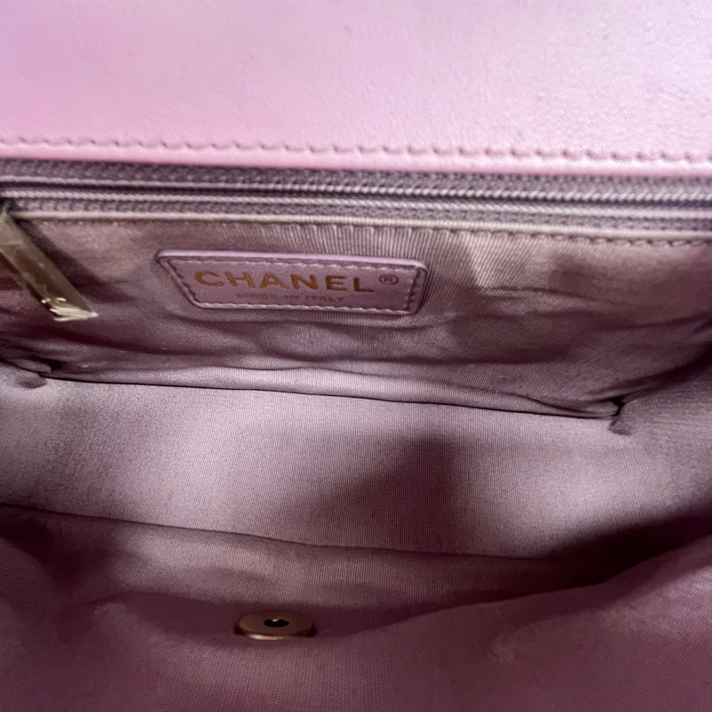 Women's Mini Lambskin Mademoiselle Chic Flap Handbag Pink