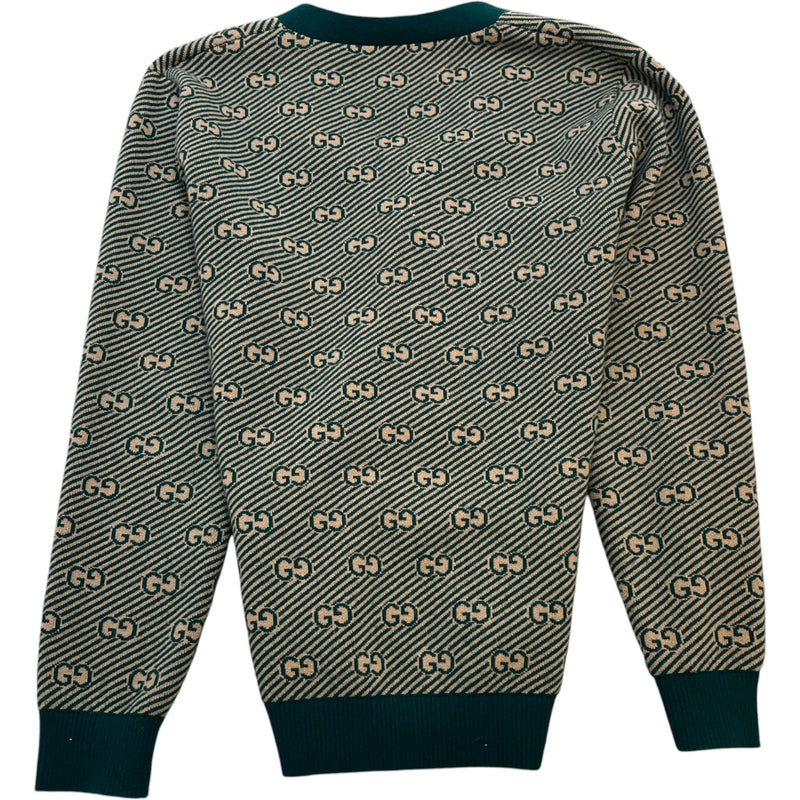 Men's GG Supreme Cardigan Green Size M