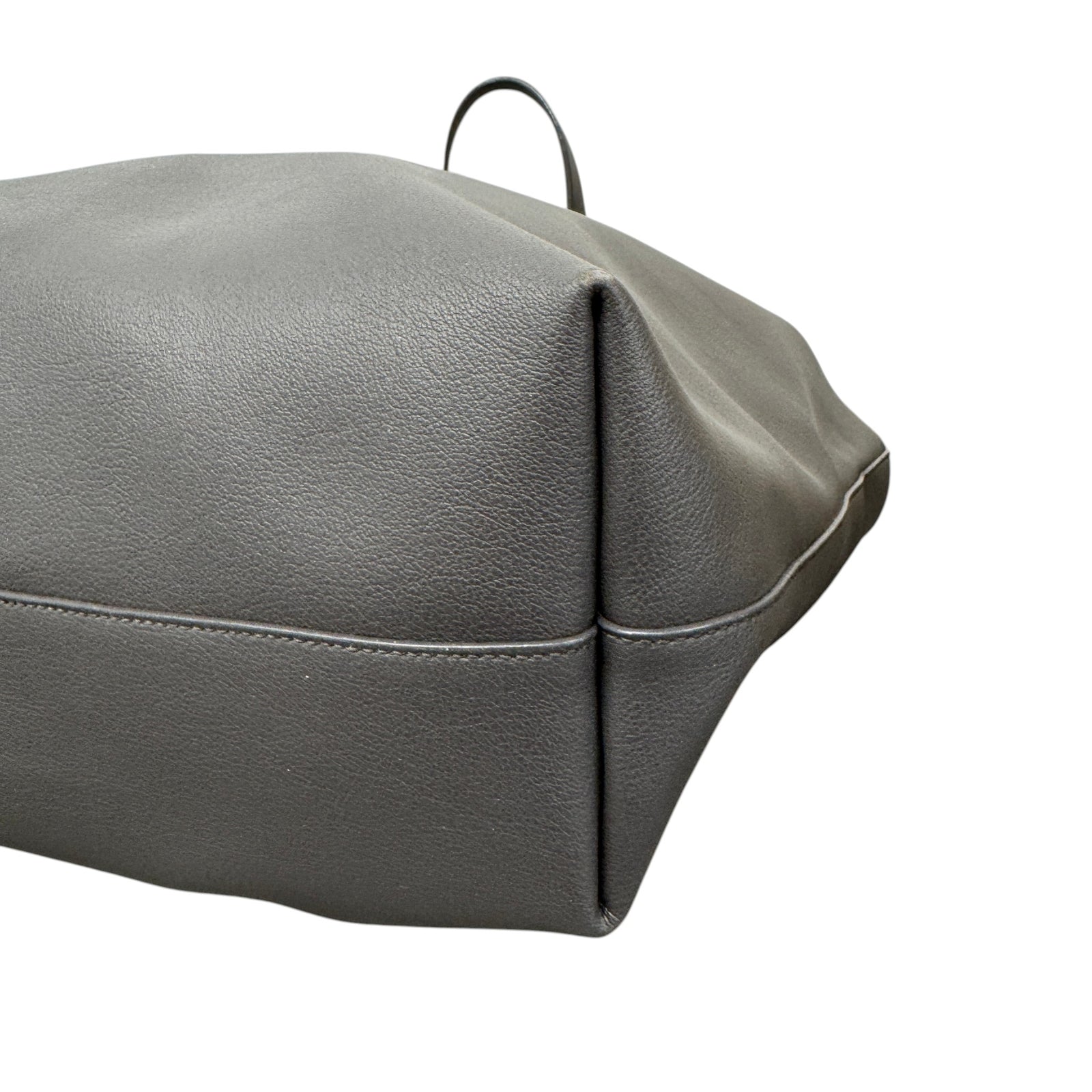 Women's East/West Leather Tote Handbag Grey - Photo 8