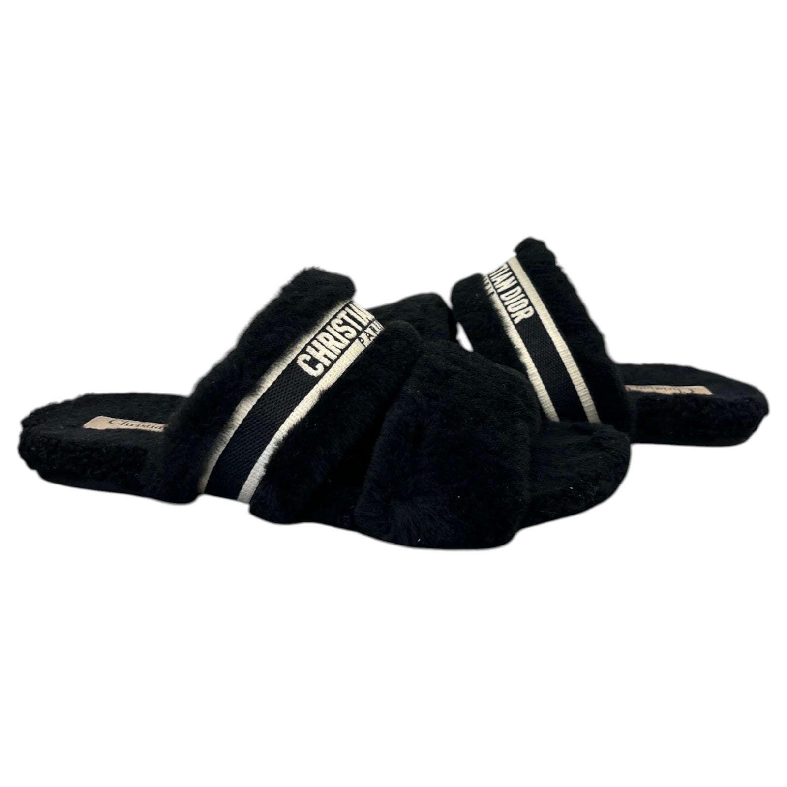 Women's Dway Shearling Slides Black Size UK 3.5 / EU 36.5 - Photo 3