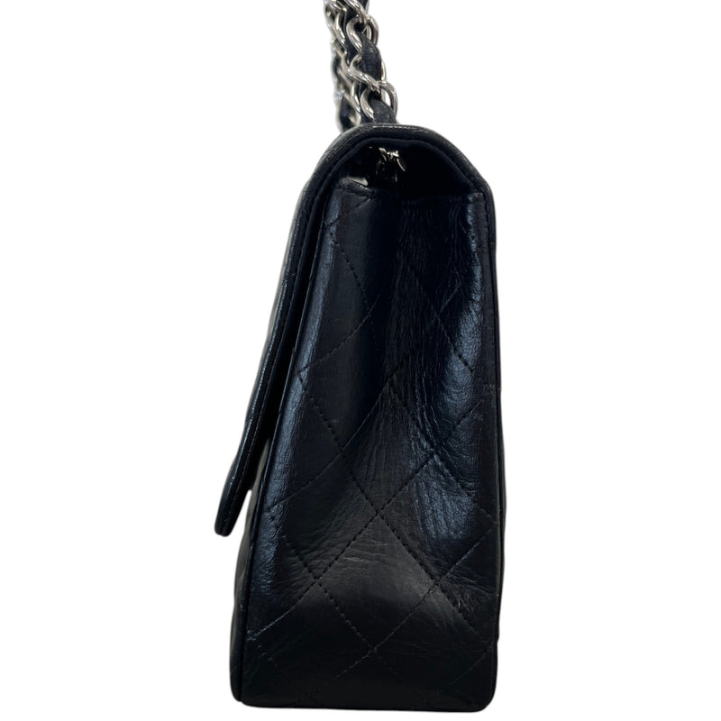Women's Classic Double Flap Jumbo Lambskin Handbag Black
