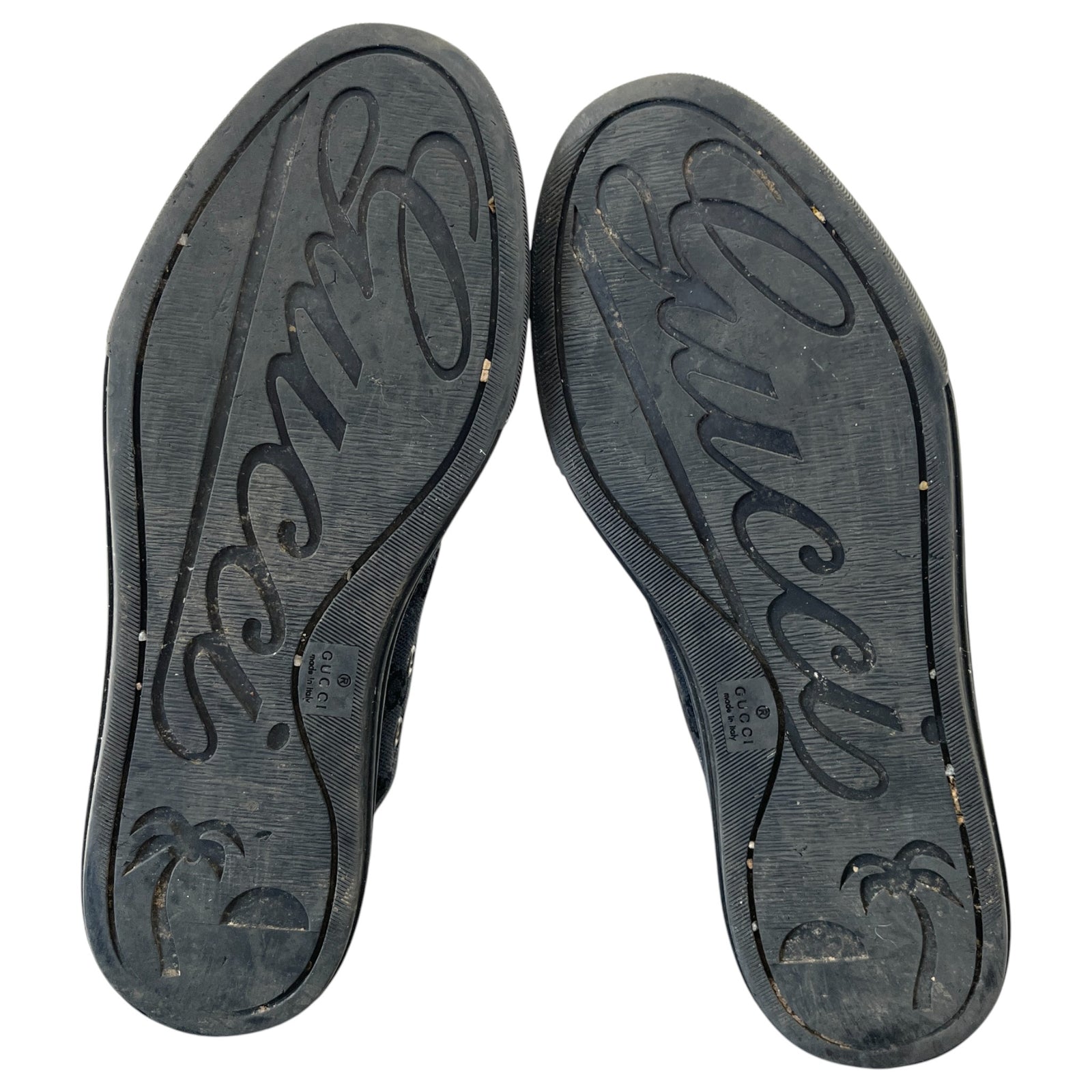 Women's Gg Monogram High Trainers Black Size EU 37 / UK 4 - Photo 10