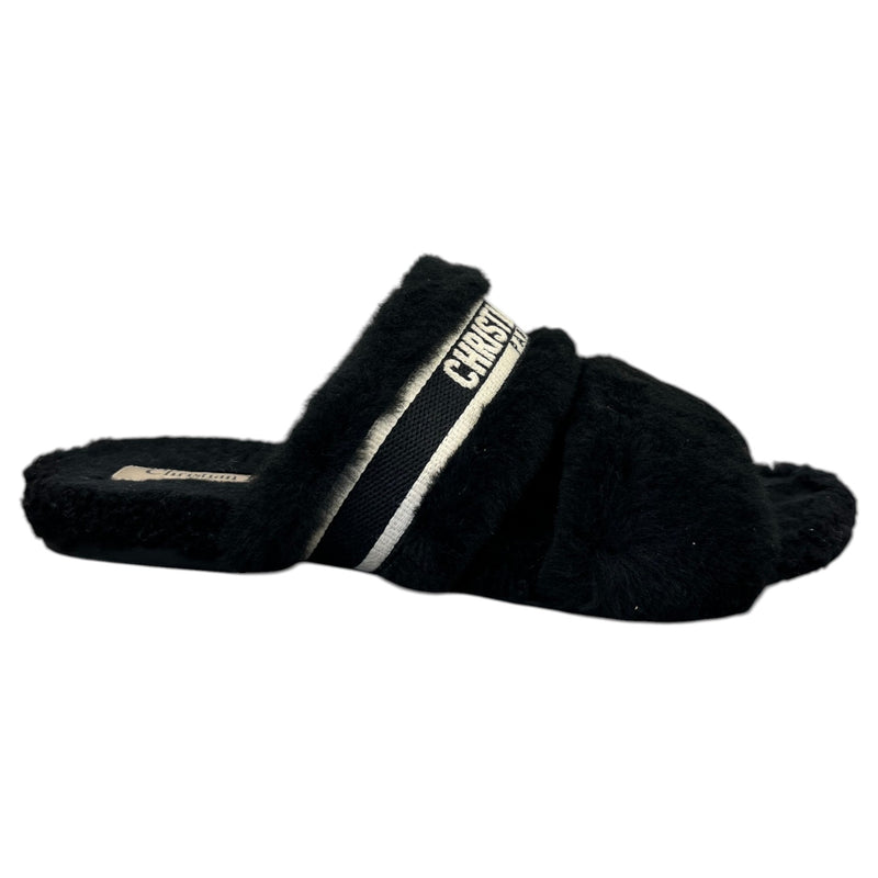 Women's Dway Shearling Slides Black Size UK 3.5 / EU 36.5