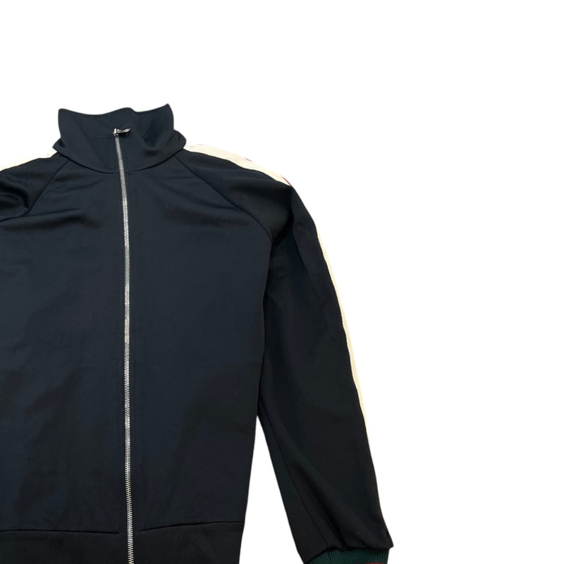 Men's Web Stripe Track Jacket Black Size M