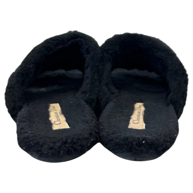 Women's Dway Shearling Slides Black Size UK 3.5 / EU 36.5