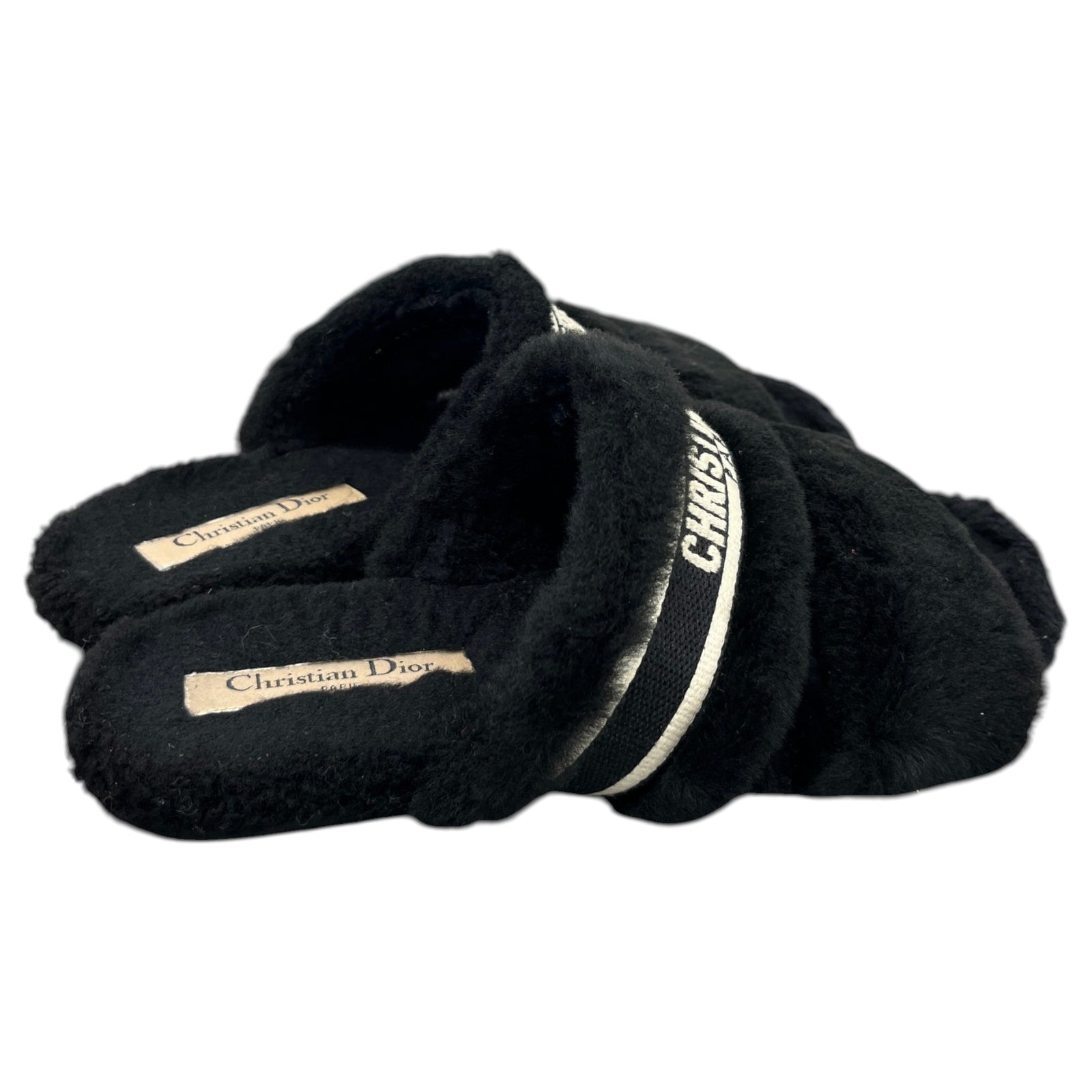 Women's Dway Shearling Slides Black Size UK 3.5 / EU 36.5 - Photo 8