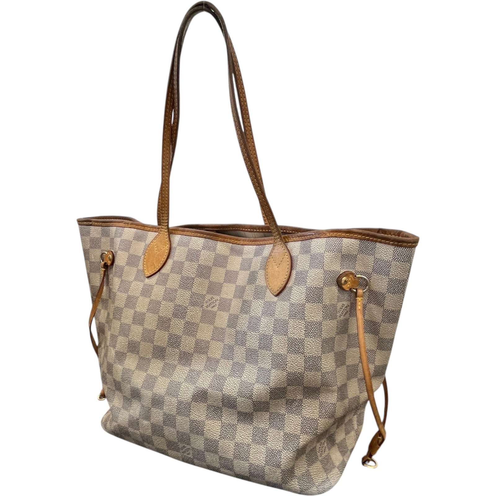 Women's Damier Azur Neverfull Mm Bag White - Photo 4