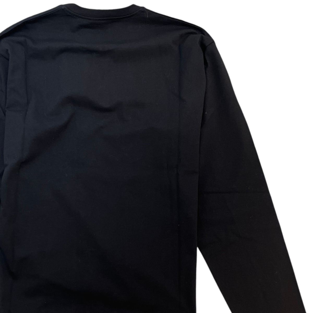 Men's Embroidered Logo Long Sleeve T-Shirt Black Size M - Photo 4