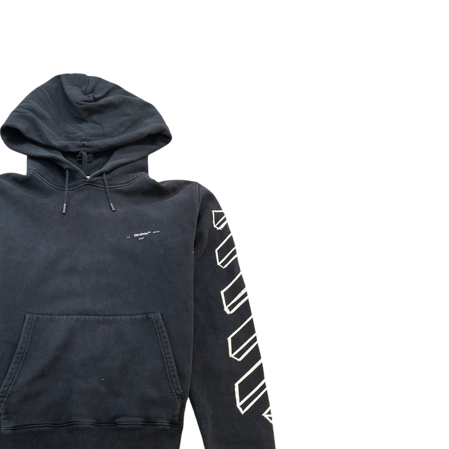 Men's Marker Arrow Print Hoodie Black Size M - Photo 3