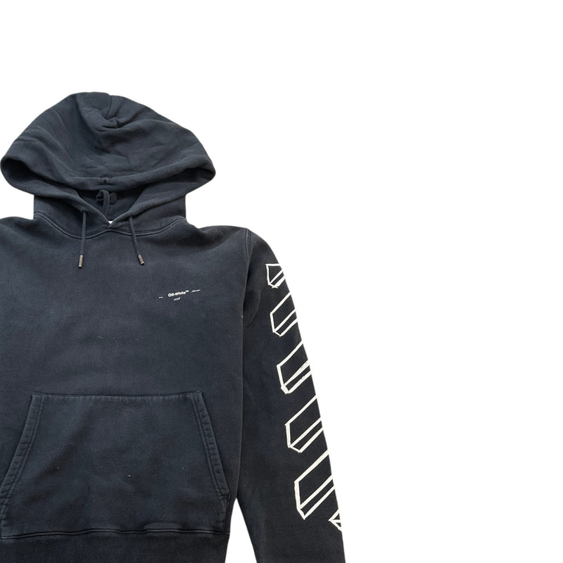 Men's Marker Arrow Print Hoodie Black Size M